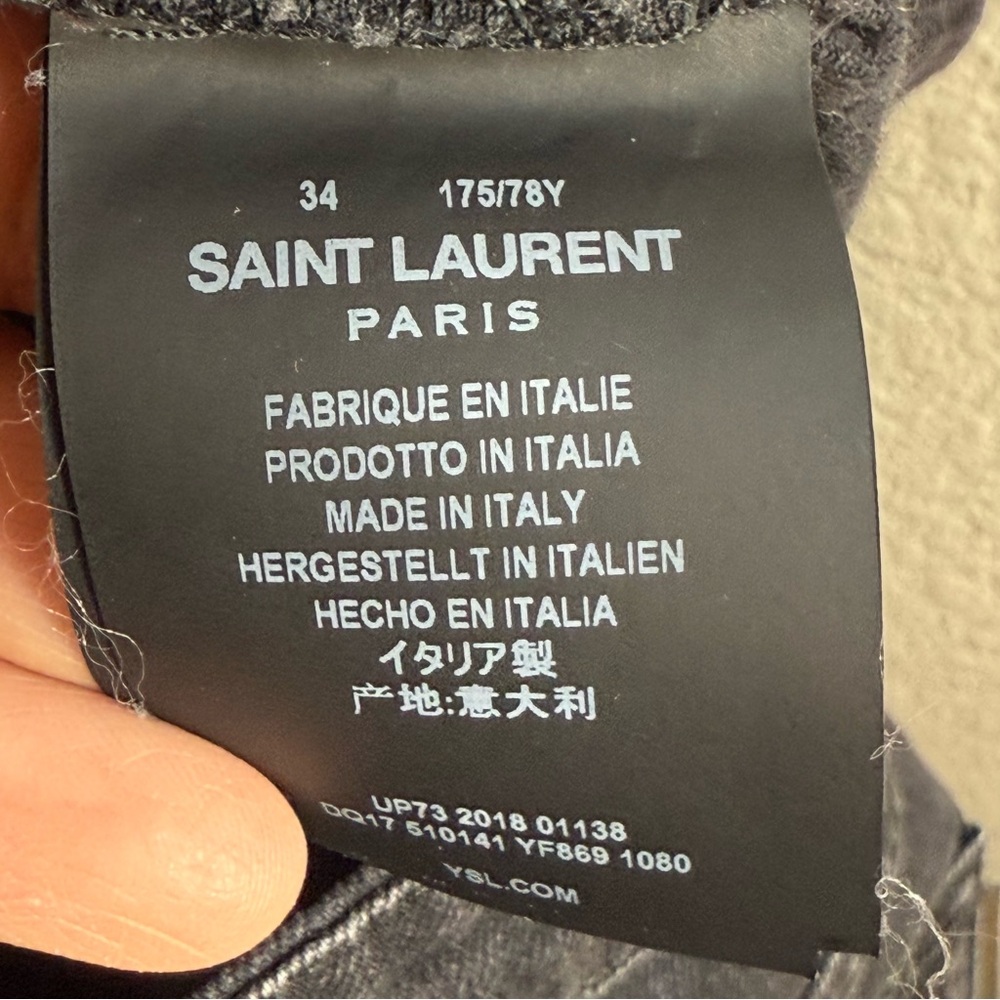 Saint Lauren Paris Skinny Jeans SZ:34/XS - Picture 7 of 8